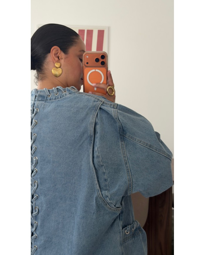 VESTE DENIM CORSET