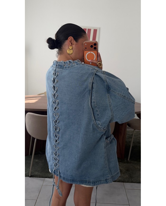 VESTE DENIM CORSET