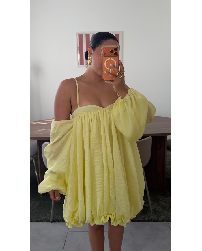 ROBE BOUFFANT JAUNE