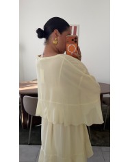 ROBE VOLANTE JAUNE