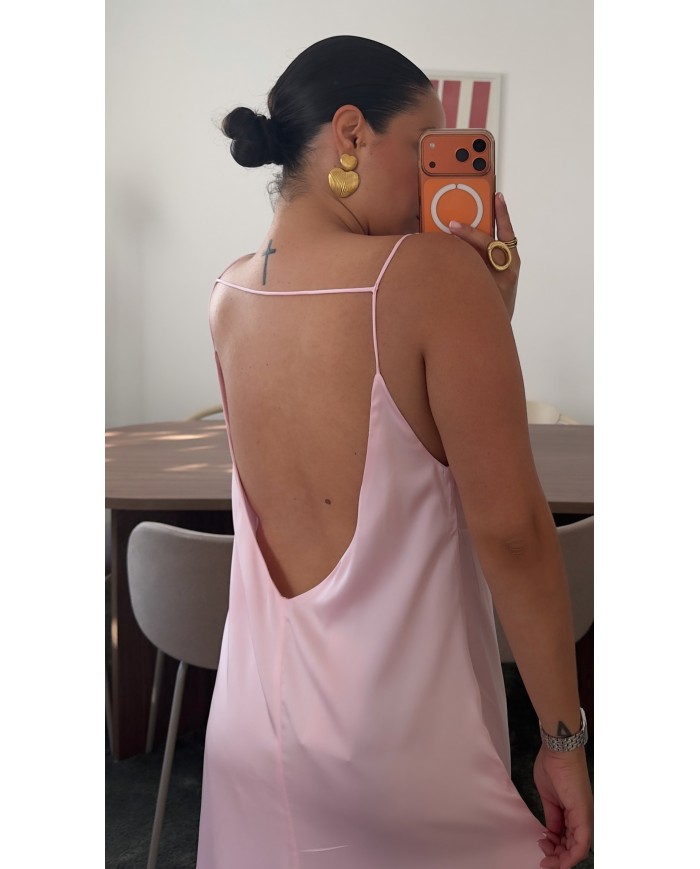 ROBE SATIN ROSE