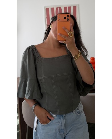 TOP OLIVIA KAKI