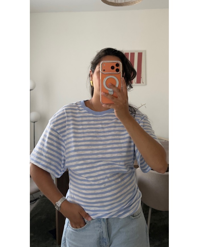 T-SHIRT MARIN BLEU