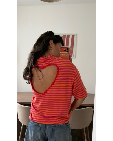 T-SHIRT COEUR DOS