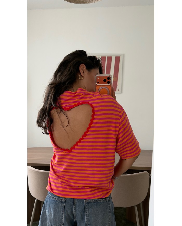 T-SHIRT COEUR DOS