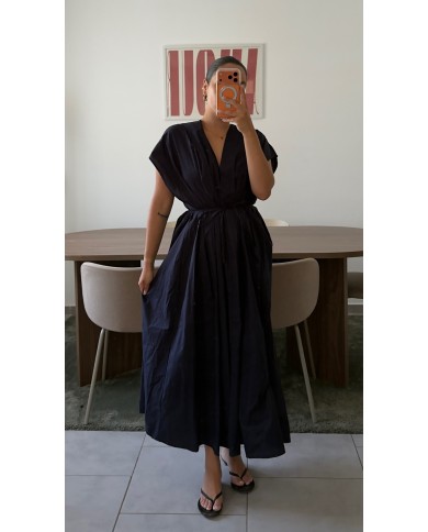ROBE CEINTRÉE MARINE