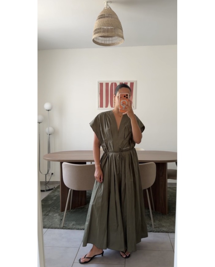ROBE CEINTRÉE KAKI