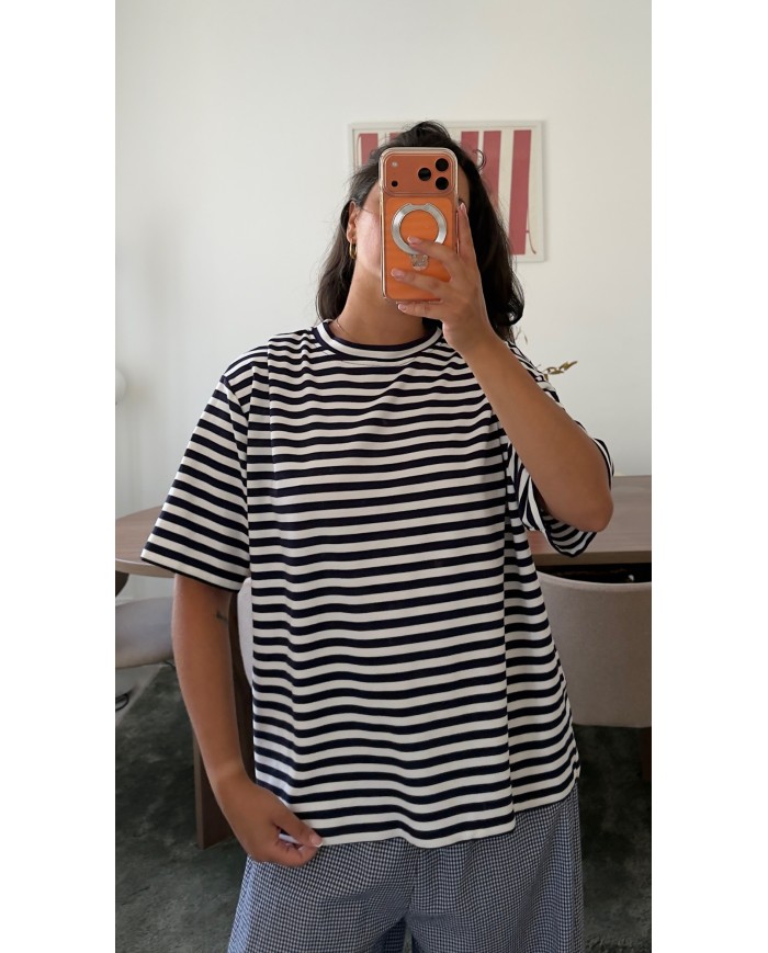 T-SHIRT COEUR MARIN
