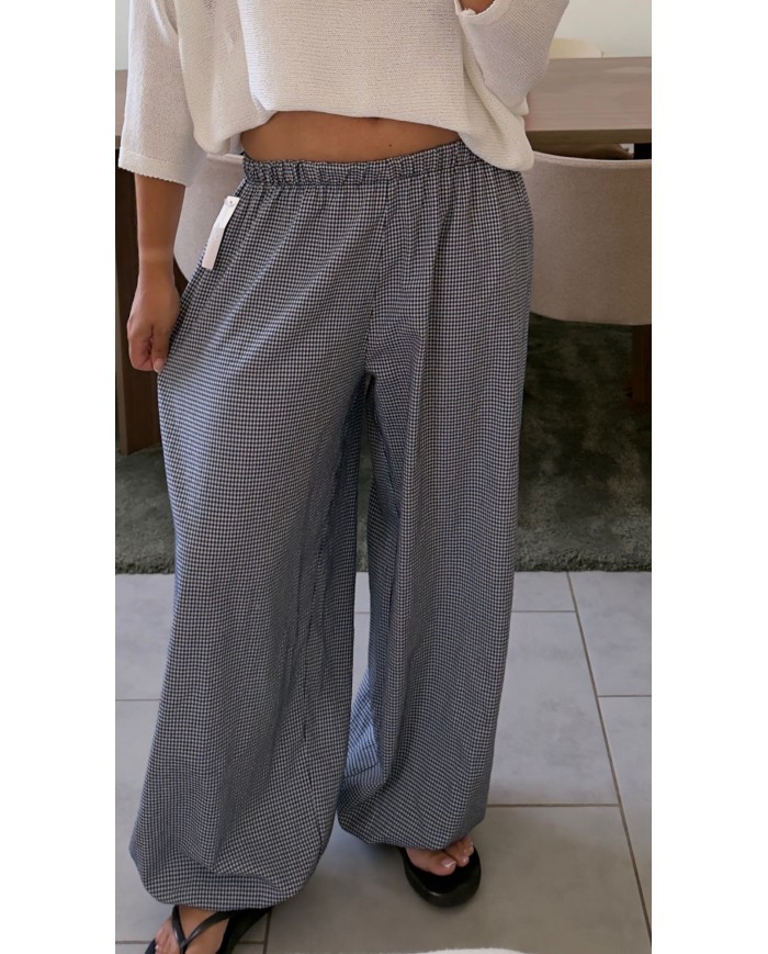 PANTALON VICHY MARINE
