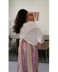 TOP BLANC MAILLE