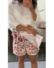 JUPE-SHORT FLEURI