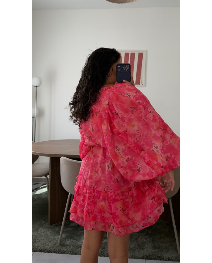 ROBE FLEURI ROSE