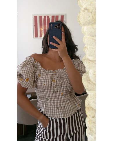 CROP TOP FLEURI
