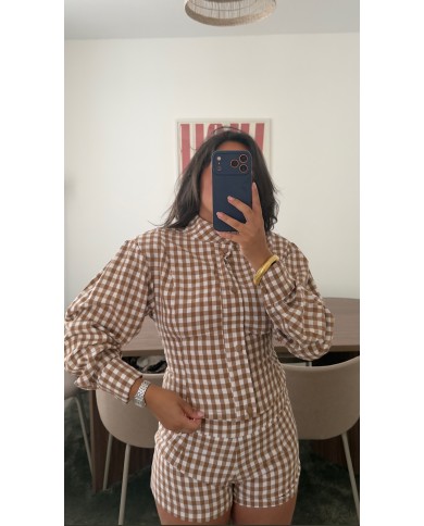 VESTE À CARREAUX