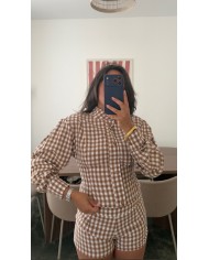 VESTE À CARREAUX