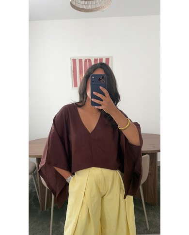 TOP PONCHO CHOCO