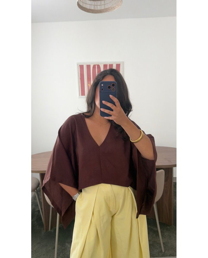 TOP PONCHO CHOCO