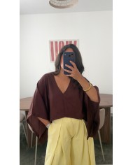 TOP PONCHO KAKI