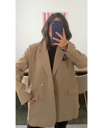BLAZER OVERSIZE TAUPE