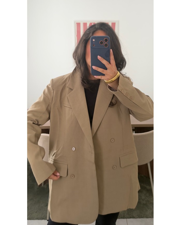 BLAZER OVERSIZE TAUPE
