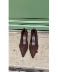 ESCARPINS MARRON