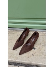 ESCARPINS MARRON
