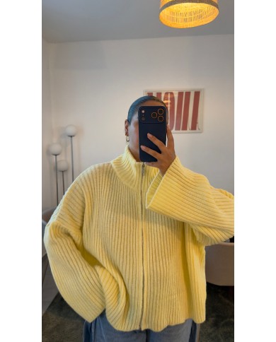 GILET JAUNE ZIPPÉ