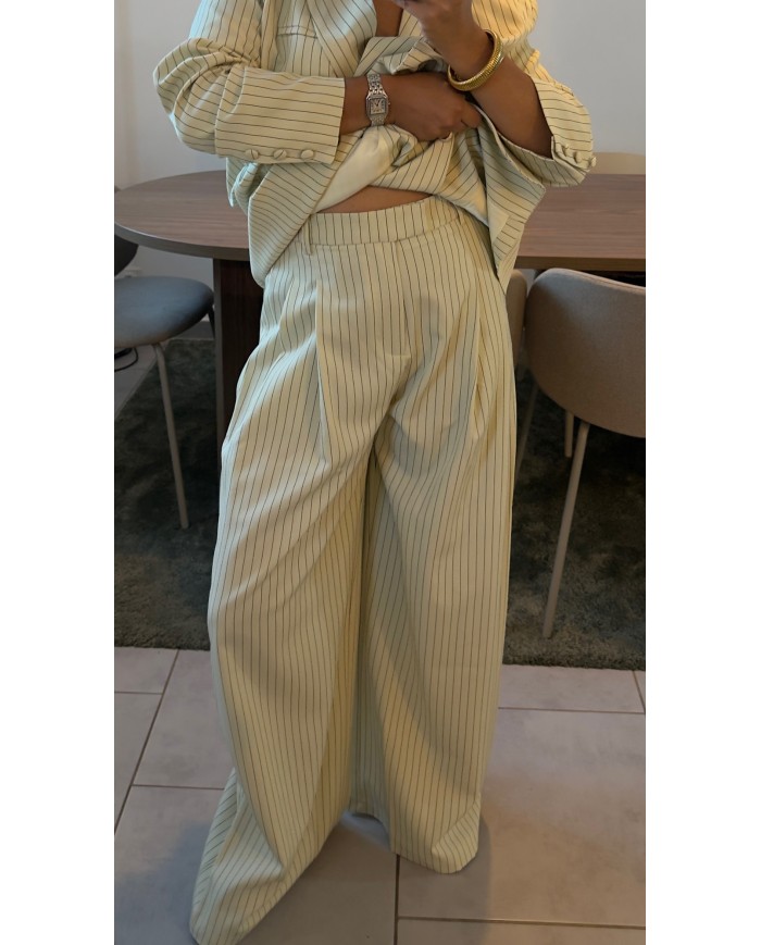 PANTALON JAUNE RAYÉ