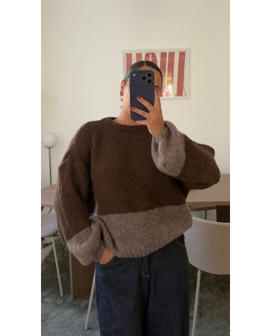 PULL BICOLORE CHOCO