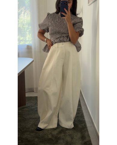 PANTALON BALLON ÉCRU