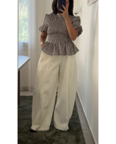 PANTALON BALLON ÉCRU
