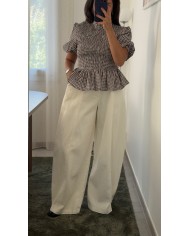 PANTALON BALLON ÉCRU