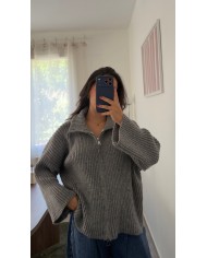 GILET GRIS ZIPPÉ