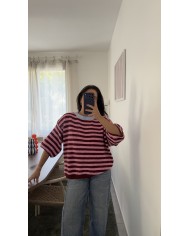 PULL RAYÉ MARINE