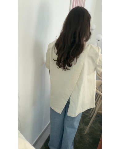 VESTE ASYM ÉCRUE