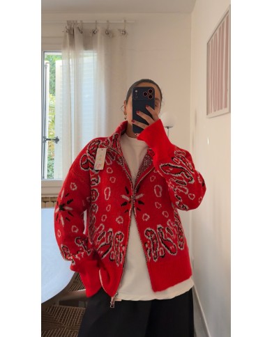 VESTE BANDANA ROUGE