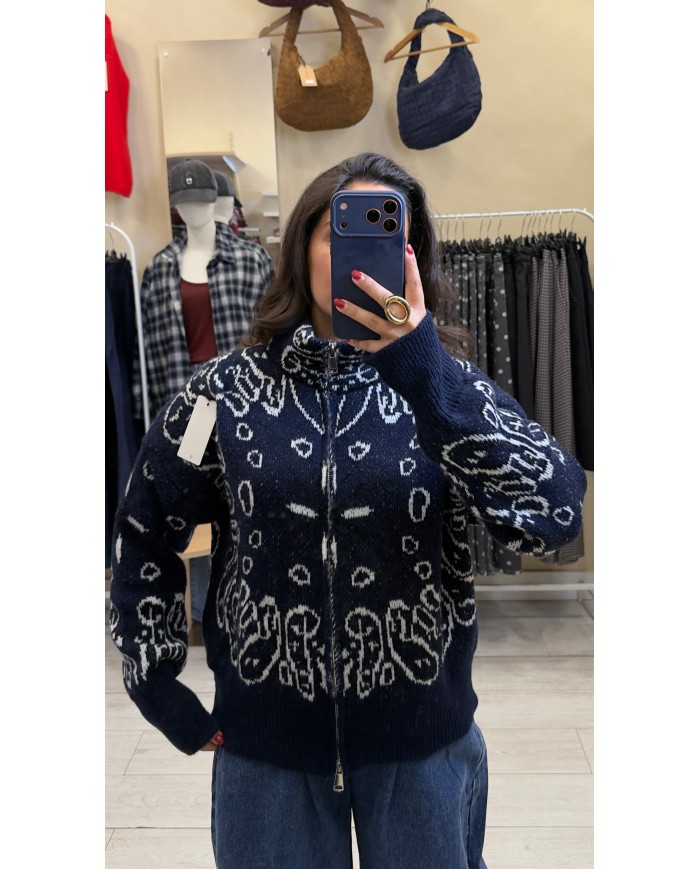 VESTE BANDANA BLEU MARINE