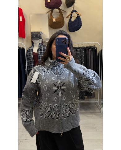 VESTE BANDANA GRISE