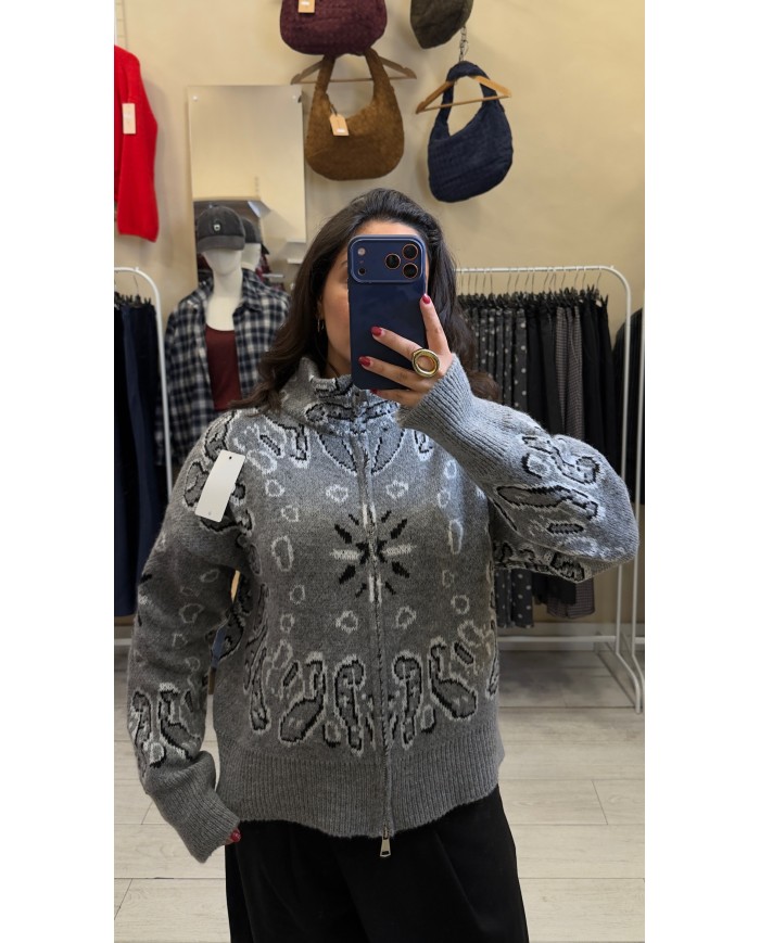 VESTE BANDANA GRISE