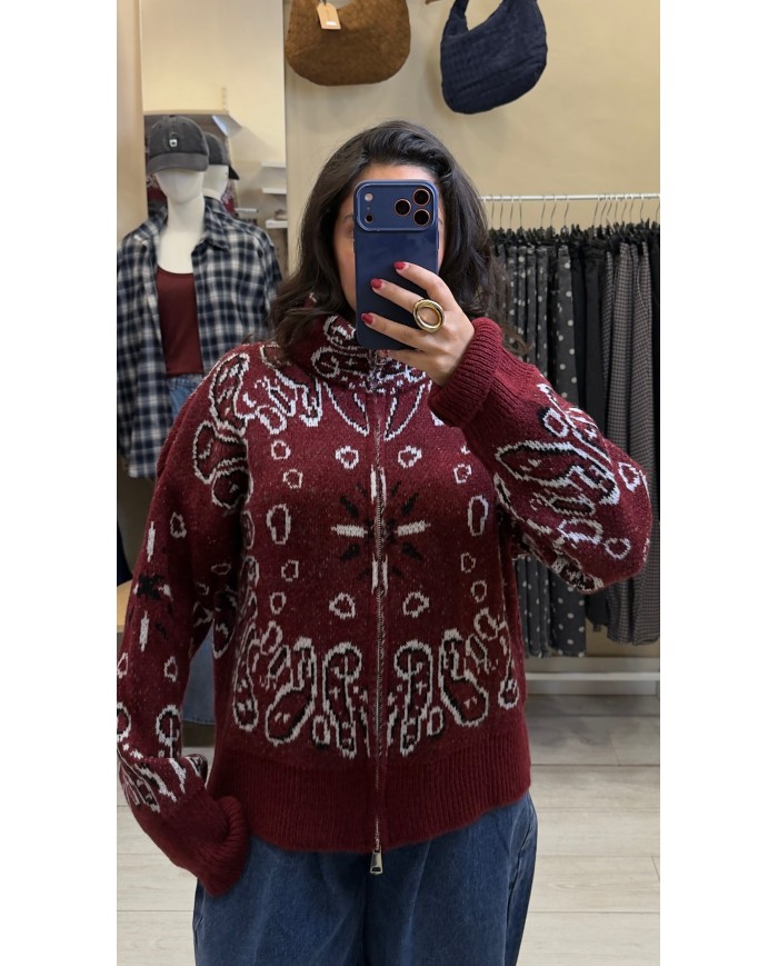 VESTE BANDANA BORDEAUX