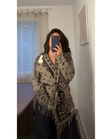 GILET BANDANA TAUPE