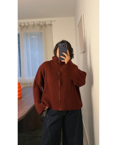 GILET ZIPPÉ BORDEAUX