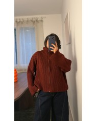VESTE CARREAUX CHOCO