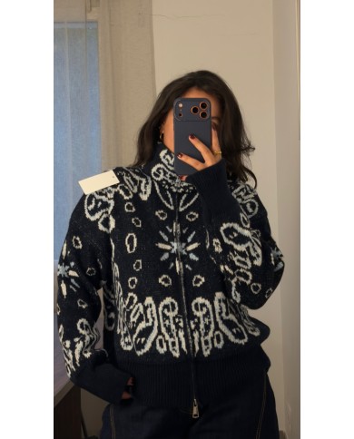 VESTE BANDANA BLEU