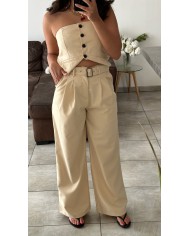 PANTALON ENSEMBLE BEIGE