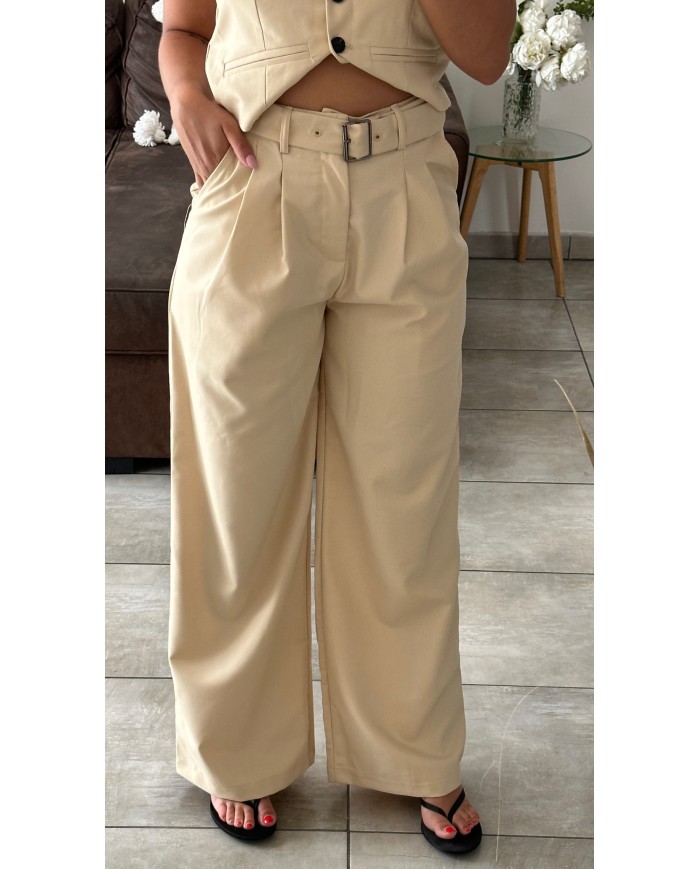 PANTALON ENSEMBLE BEIGE