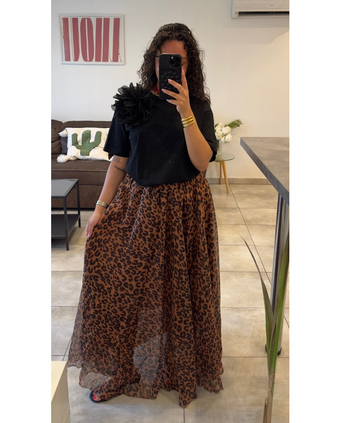 JUPE LEOPARD EN TULLE