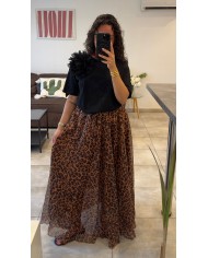 JUPE LEOPARD EN TULLE